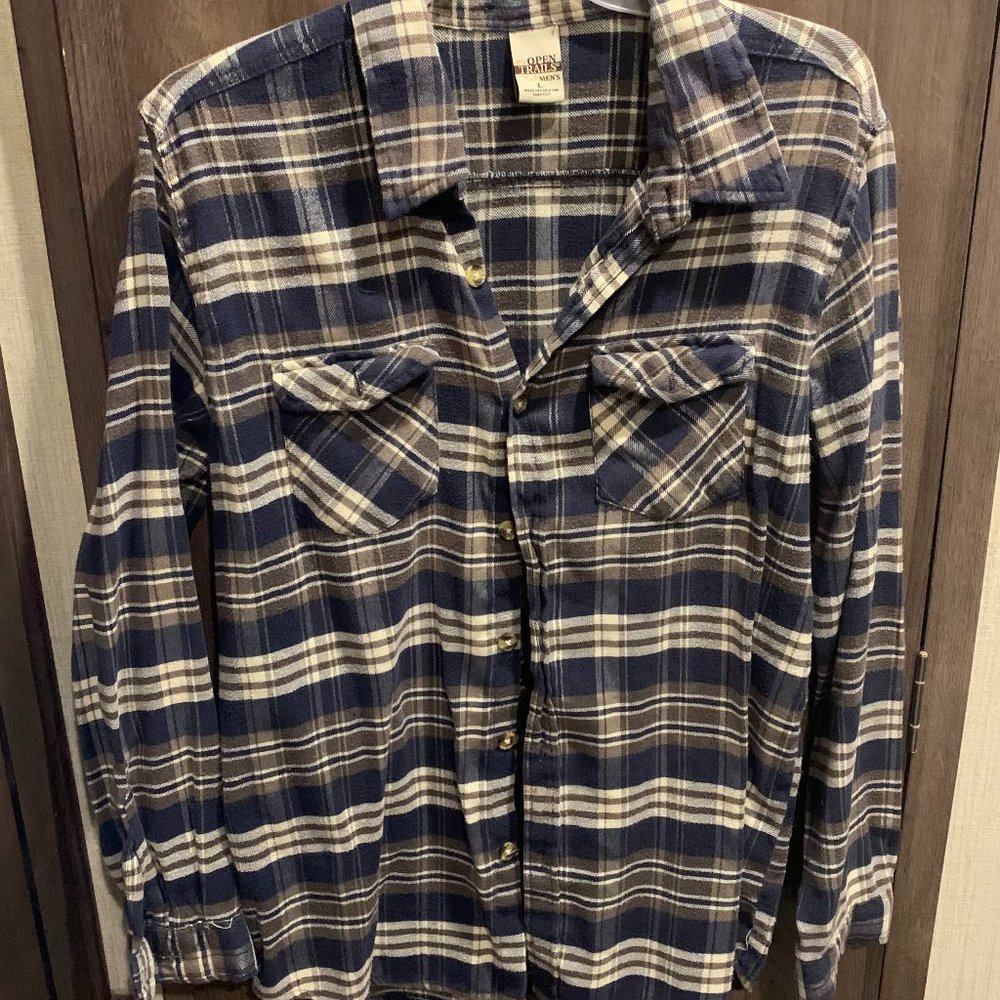 Open Trails Long Sleeve Flannel with Pocket